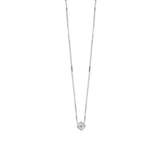 Bliss - Collierino In Oro Bianco - Diamante Rotondo