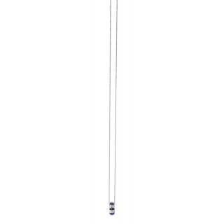 Bliss - Collier In Oro Bianco - Diamante/Zaffiro