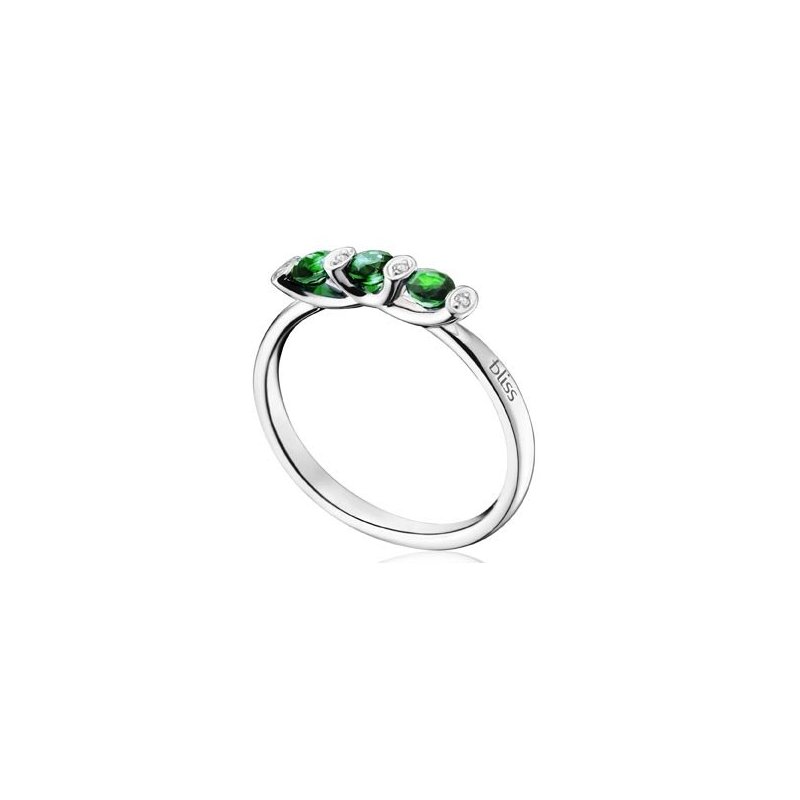 Bliss - Anello In Oro Bianco - Diamante/Rubino