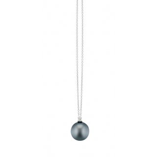Bliss - Collier In Oro Bianco Con Diamante - Evergreen