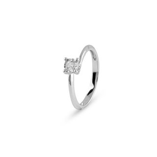 Bliss - Anello In Oro Bianco - Diamante Rotondo