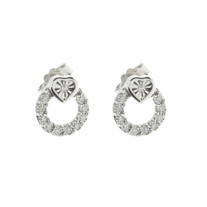 Bliss - Orecchini Bl Rugiada - Oro Bianco - Diamante