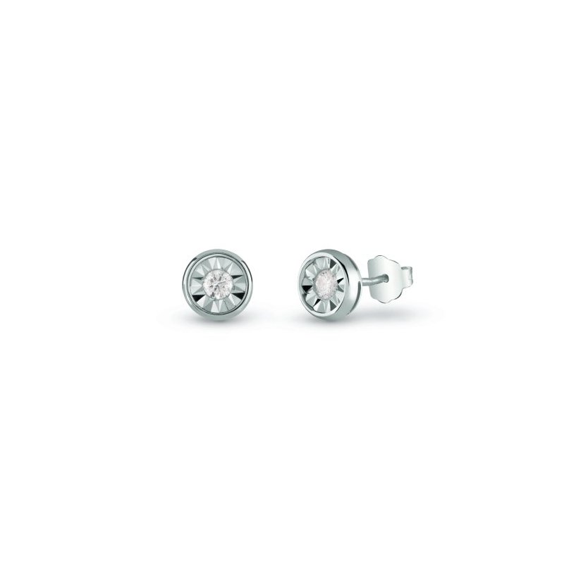 Bliss - Orecchini Bl Rugiada - Oro Bianco - Diamante