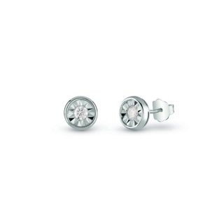 Bliss - Orecchini In Oro Bianco - Diamante Rotondo