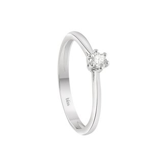 Bliss - Anello In Oro Bianco - Diamante Rotondo