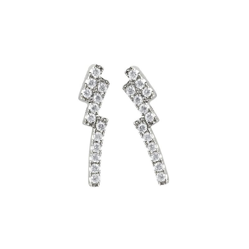 Bliss - Orecchini In Oro Bianco - Diamante Rotondo