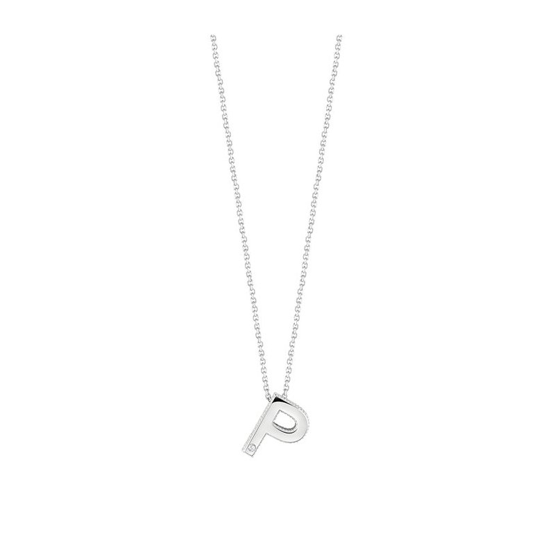 Bliss - Collierino In Oro Bianco - Diamante Rotondo