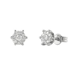 Bliss - Orecchini Bl Caresse - Oro Bianco - Diamante