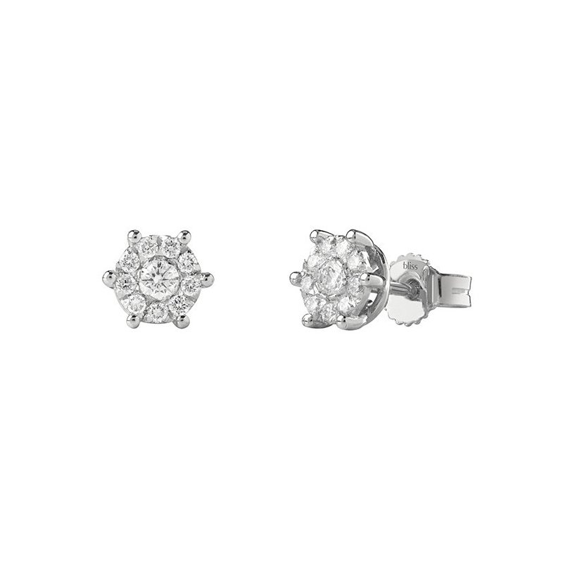 Bliss - Orecchini Bl Caresse - Oro Bianco - Diamante