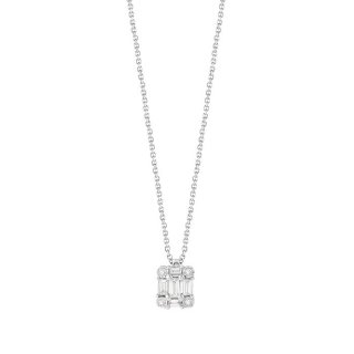 Bliss - Collierino In Oro Bianco - Diamante Rotondo
