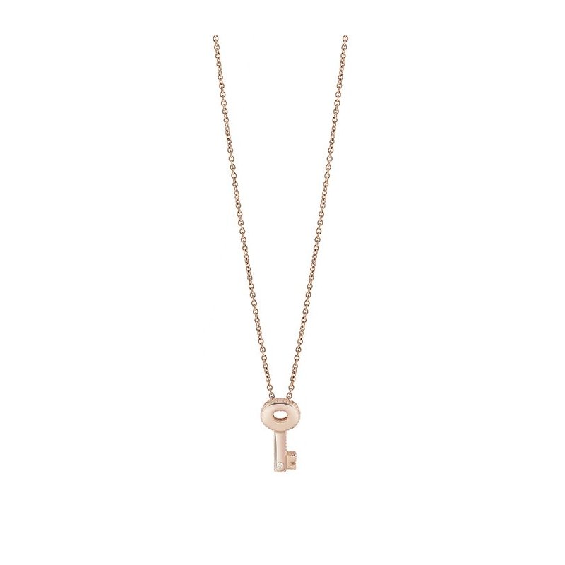 Bliss - Collierino In Oro Rosa - Diamante Rotondo