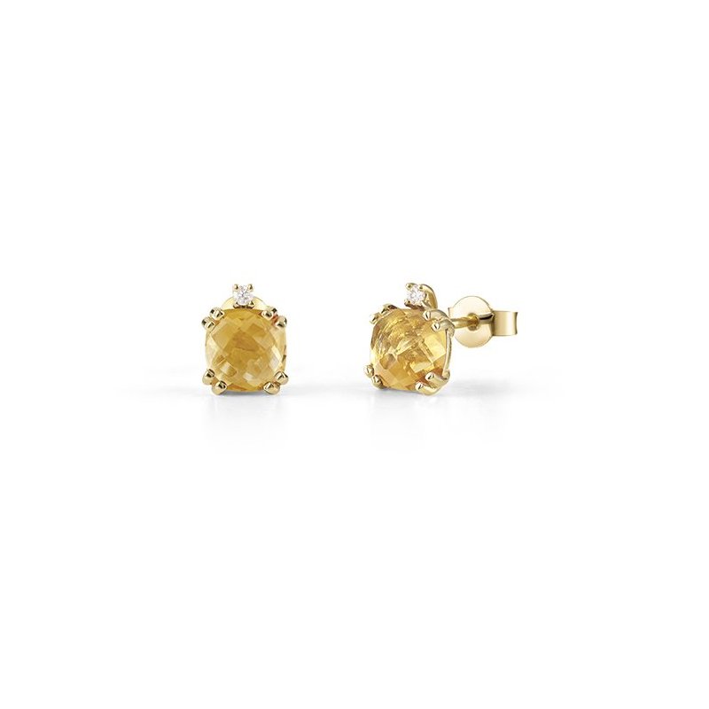 Bliss - Orecchini In Oro Giallo - Diamante Rotondo