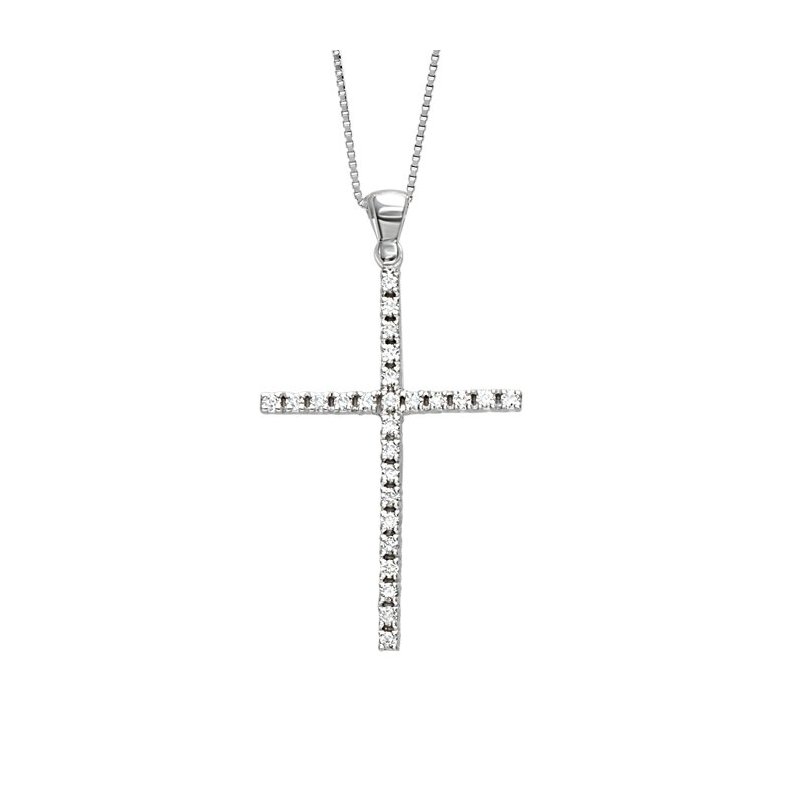 Bliss - Collierino In Oro Bianco - Diamante Rotondo