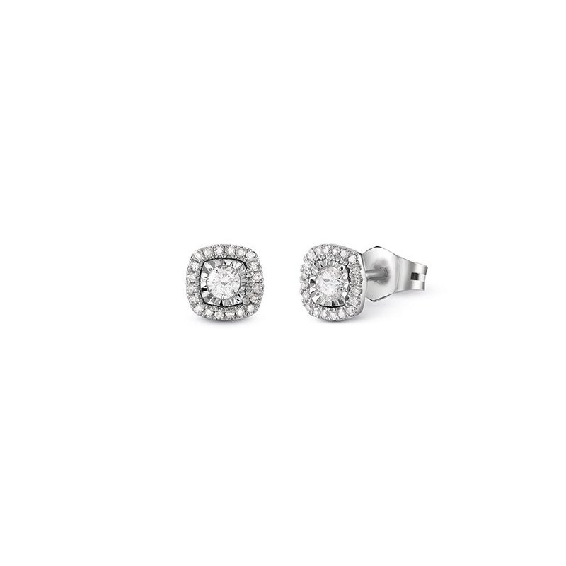 Bliss - Orecchini Bl Rugiada - Oro Bianco - Diamante