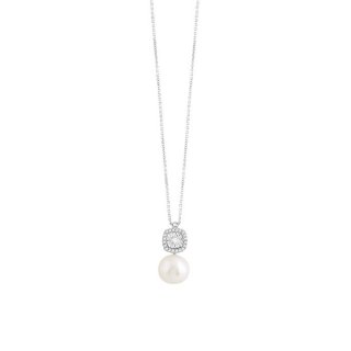 Bliss - Collierino In Oro Bianco - Diamante Rotondo