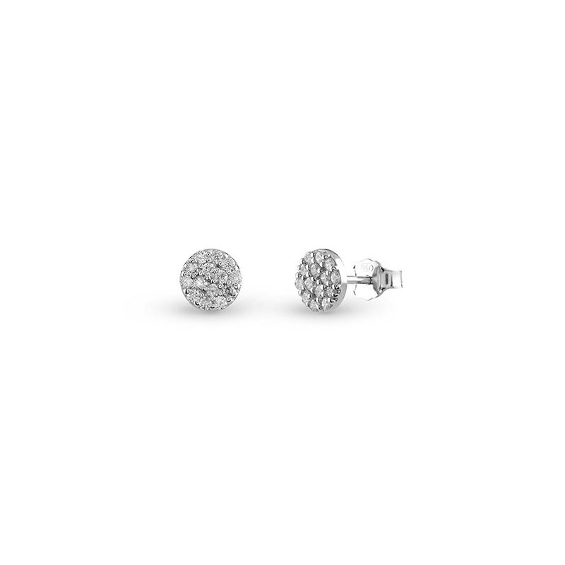 Bliss - Orecchini In Oro Bianco - Diamante Rotondo