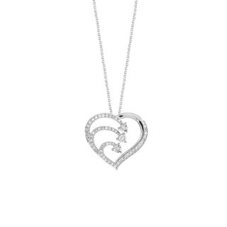Bliss - Collierino In Oro Bianco - Diamante 0.25Ct