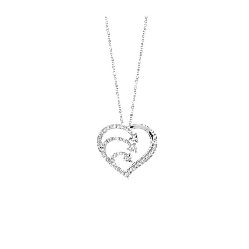 Bliss - Collierino In Oro Bianco - Diamante 0.25Ct