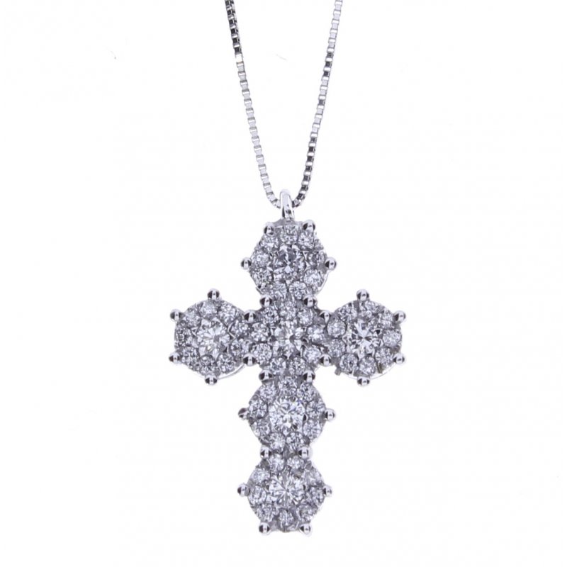 Bliss - Collierino In Oro Bianco - Diamante Rotondo