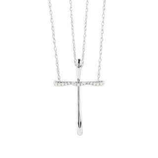 Bliss - Collana In Oro Bianco - Diamante Rotondo