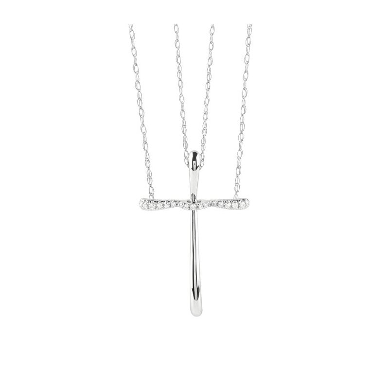 Bliss - Collana In Oro Bianco - Diamante Rotondo
