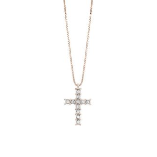 Bliss - Collierino In Oro Rosa - Diamante Rotondo