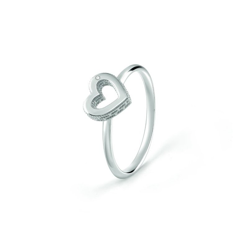 Bliss - Anello In Oro Bianco - Diamante Rotondo