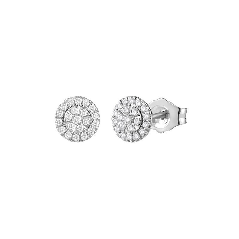 Bliss - Orecchini In Oro Bianco - Diamante Rotondo