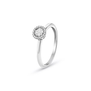 Bliss - Anello In Oro Bianco - Diamante Rotondo