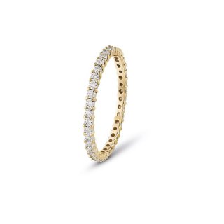 Bliss - Anello In Oro Giallo - Diamante Rotondo