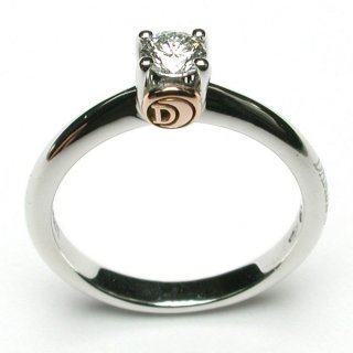 Damiani - Anello Solitari - Oro Bianco - Diamante