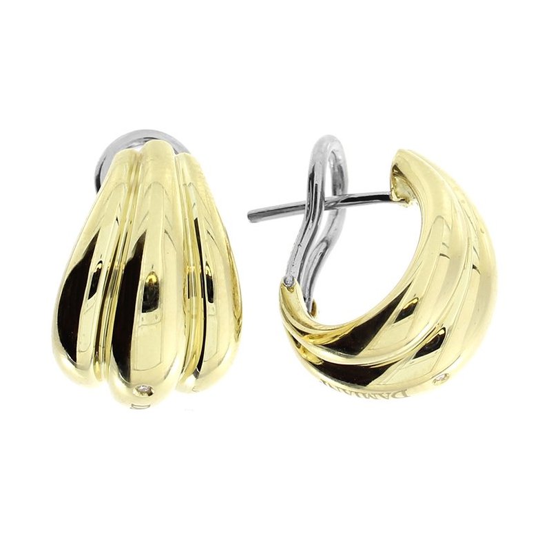 Damiani - Orecchini Spicchi Luna - Oro Giallo - Diamante