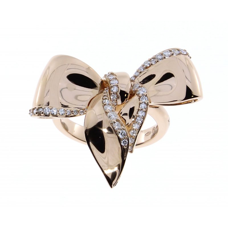 Damiani - Anello Fiocco - Oro Rosa - Diamante