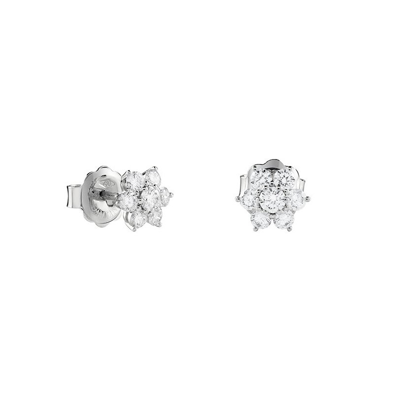 Damiani - Orecchini Fiorellino - Oro Bianco - Diamante