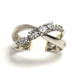 Damiani - Anello Ribbon - Oro Bianco - Diamante