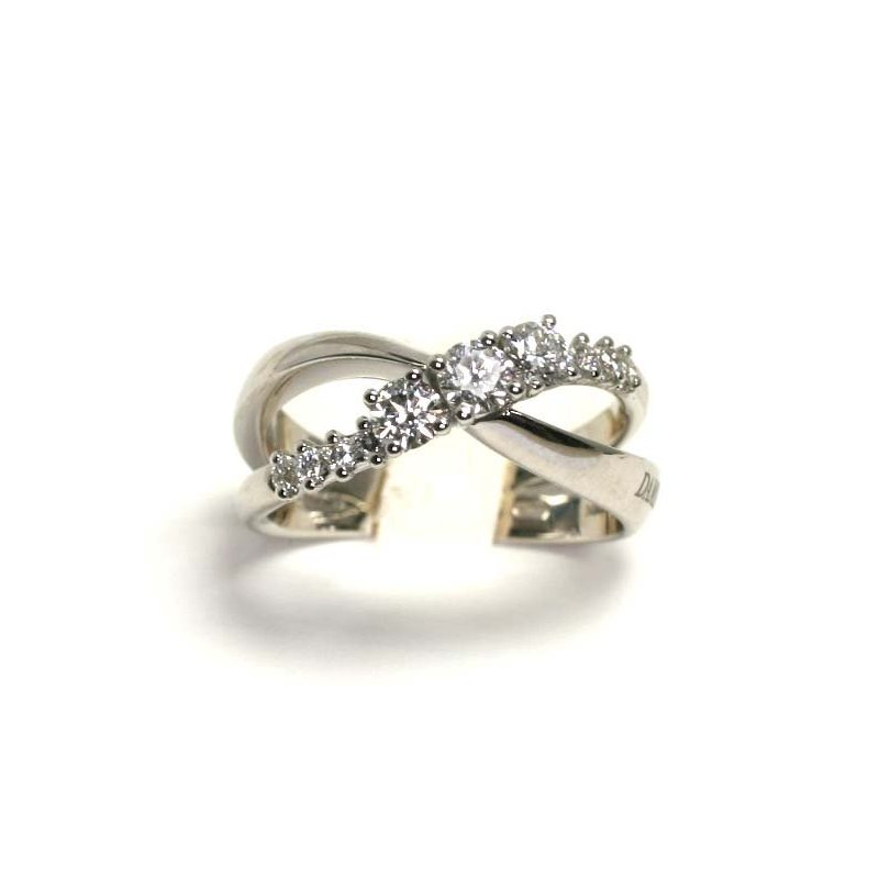 Damiani - Anello Ribbon - Oro Bianco - Diamante