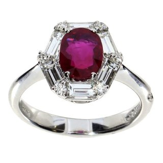 Damiani - Anello In Oro Bianco - Diamante/Rubino
