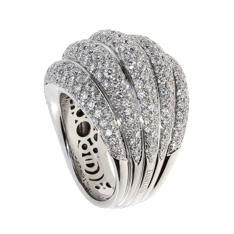 Damiani - Anello Spicchi Luna - Oro Bianco - Diamante
