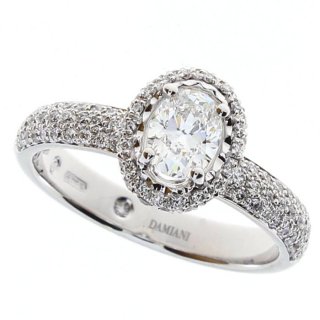 Damiani - Anello Minou Full Pave' - Oro Bianco - Diamante