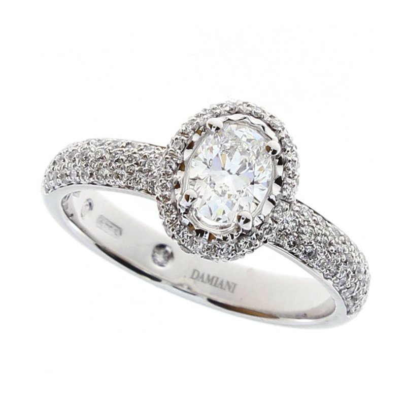 Damiani - Anello Minou Full Pave' - Oro Bianco - Diamante