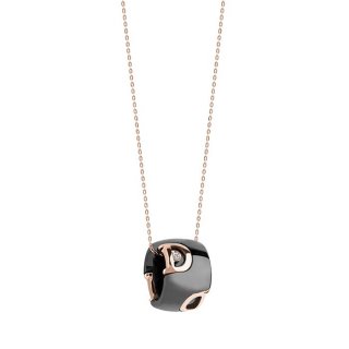 Damiani - Collierino D.Icon - Oro Rosa - Ceramica