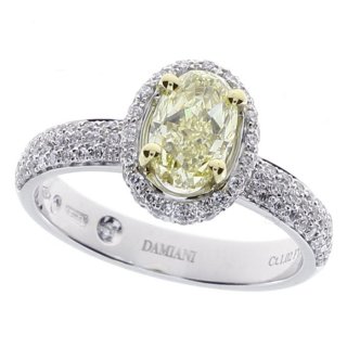 Damiani - Anello Minou Full Pave' - Oro Bianco/Giallo