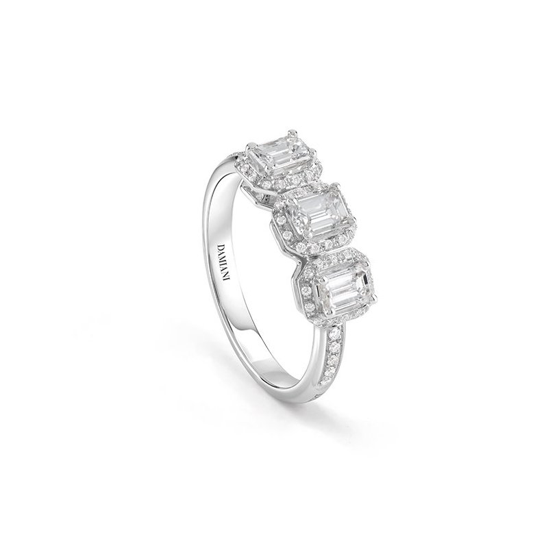 Damiani - Anello Minou Full Pave' - Oro Bianco - Diamante