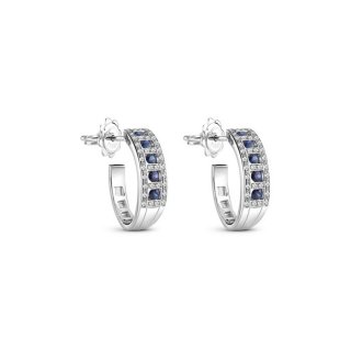 Damiani - Orecchini Belle Epoque - Oro Bianco - Zaffiro