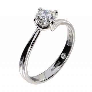 Damiani - Anello In Oro Bianco - Diamante Rotondo