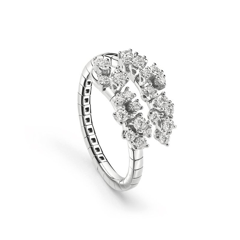 Damiani - Anello Mimosa Flexi - Oro Bianco - Diamante
