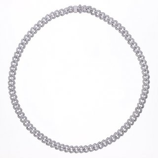 Damiani - Collana Gourmette D - Oro Bianco - Diamante