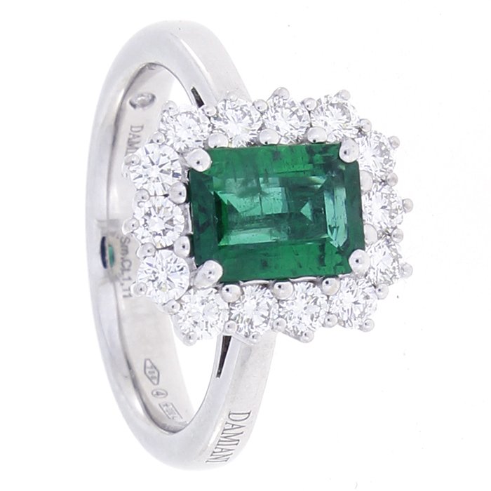 Anello Oro Giallo Anelli Con Smeraldo Damiani Damiani Anello In