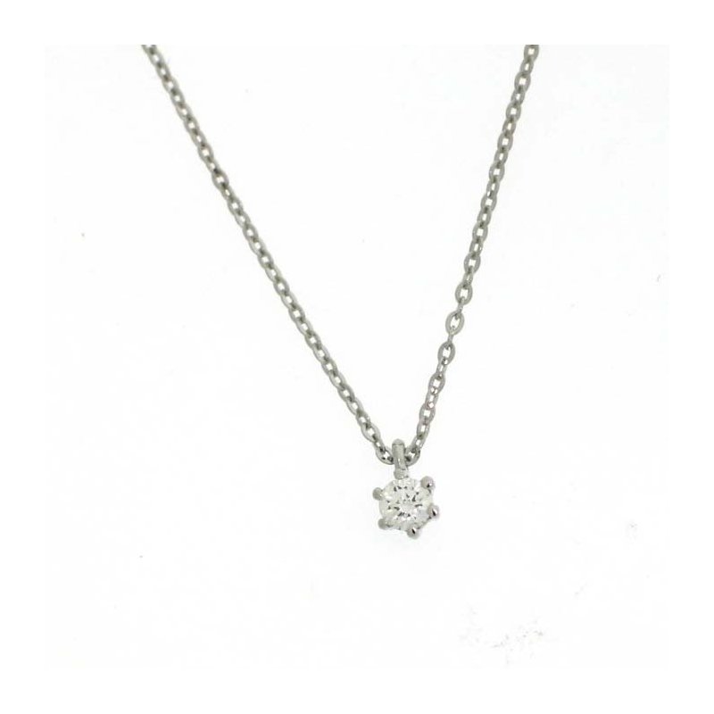 Damiani - Collierino Preziosa - Oro Bianco - Diamante