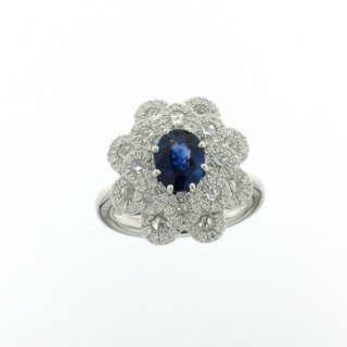 Damiani - Anello Renaissance - Oro Bianco - Zaffiro